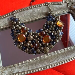 Joan Rivers Filigree Cluster Bib Necklace